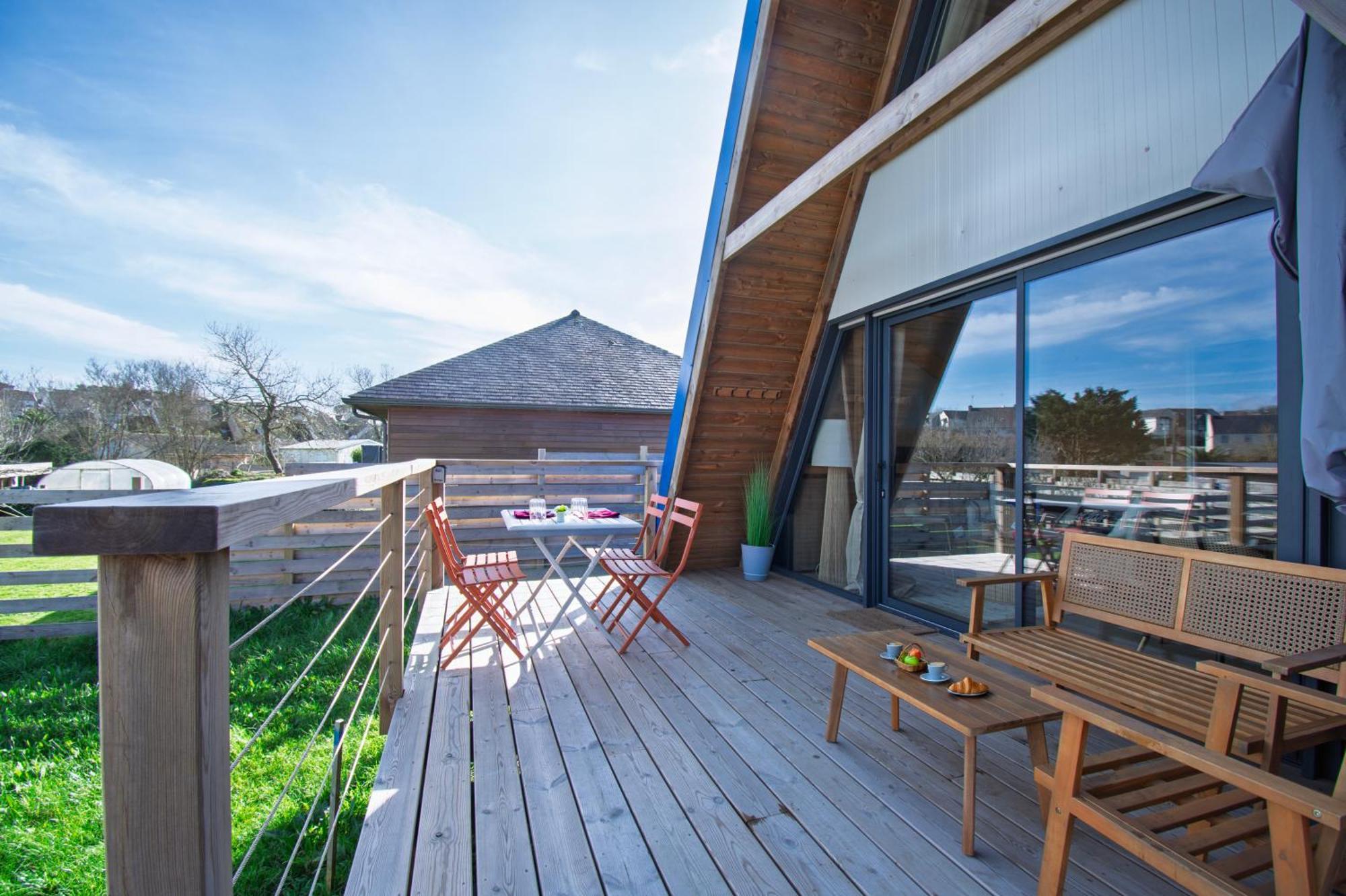 Le Tipi Bleu Tiny House Neuve Avec Terrasse Et Jardin Villa Camaret-sur-Mer Exterior photo